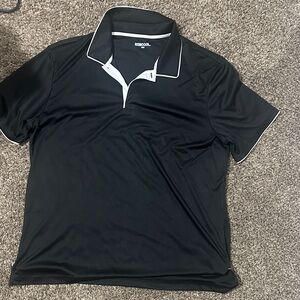 32 Degrees Black Polo Shirt with White Trim